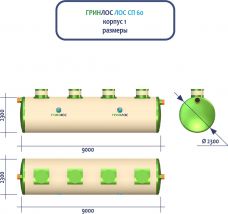 ГРИНЛОС Ливневая канализация 60-2300 стеклопластиковая