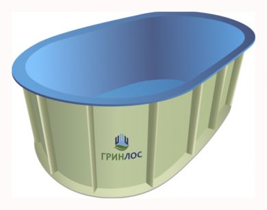 ГРИНЛОС Купель 4000*2000*1500 Овальная