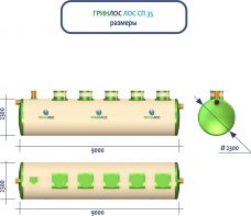 ГРИНЛОС Ливневая канализация 35-2300 стеклопластиковая