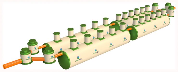 ГРИНЛОС Ливневая канализация 160-2300-2 стеклопластиковая