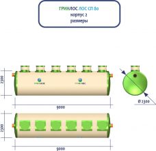 ГРИНЛОС Ливневая канализация 80-2300 стеклопластиковая