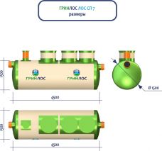 ГРИНЛОС Ливневая канализация 7-1500 стеклопластиковая