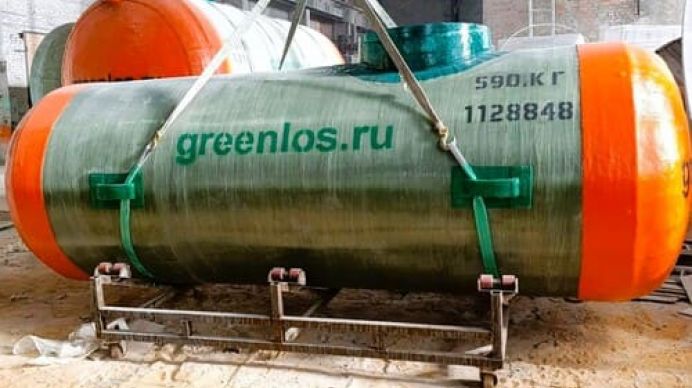 Изготовление и отгрузка оборудования ГРИНЛОС: Накопительная стеклопластиковая емкость 8 м³ для объекта в Калужской области